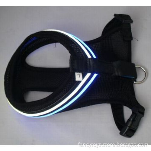 LED doublee optical fibers web cloth flashing angel chest harness